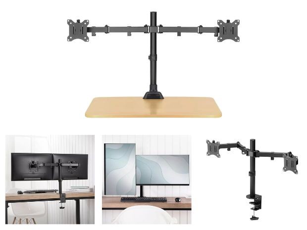 &u++ SOPORTE UNIVERSAL MESA CON BRAZO DOBLE PM100